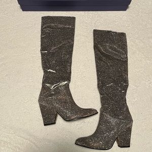 Stuart Weitzman Smashing Sparkle Knee Boot - 7.5M